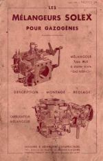 Notice Solex N° 24 Type MLX